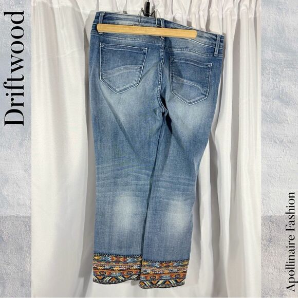 DRIFTWOOD COLLETTE MID RISE EMBROIDERED BLUE JEANS SIZE 30 NWT - Picture 7 of 8